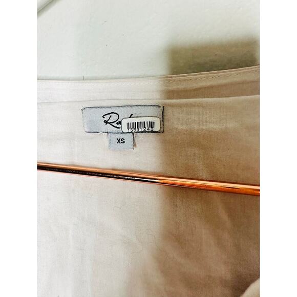 RAILS White Lace Cutout Flutter Sleeves Cotton Blend Tie Waist Gia Dress Size XS - Picture 9 of 10